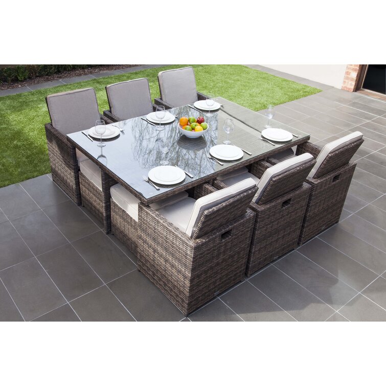 Rattan compact dining cheap set